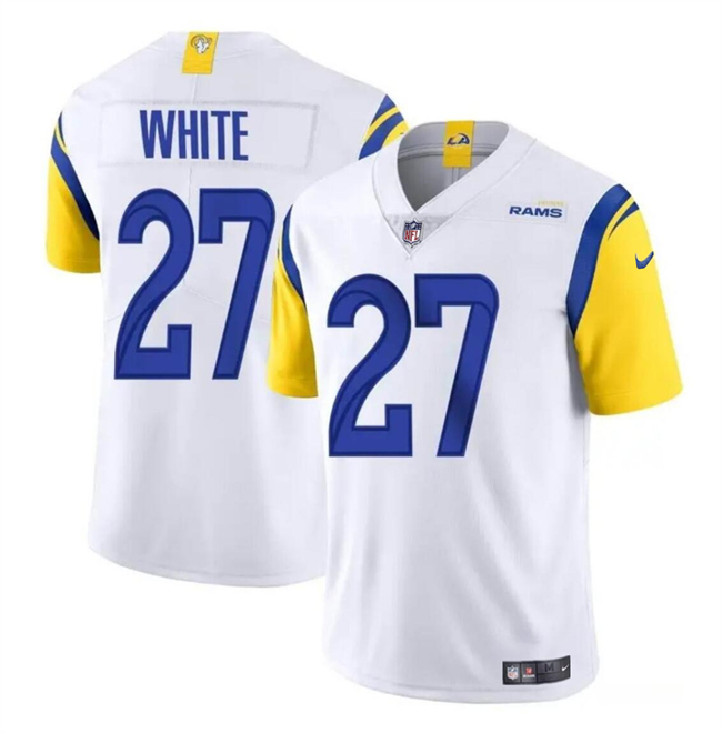 Men's Los Angeles Rams #27 Tre'Davious White White Vapor Untouchable Football Stitched Jersey